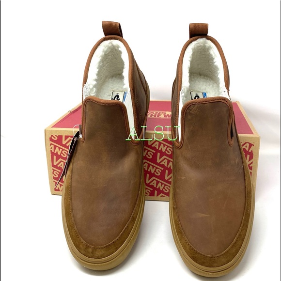 VANS Mid Slip SF MTE Brown Leather Men Boot Sneake - Picture 3 of 8